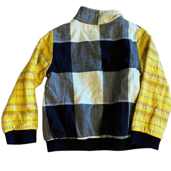 ACE & JIG DOMINO BLACK WHITE YELLOW CHECK BOMBER JACKET XS - Picture 5 of 16